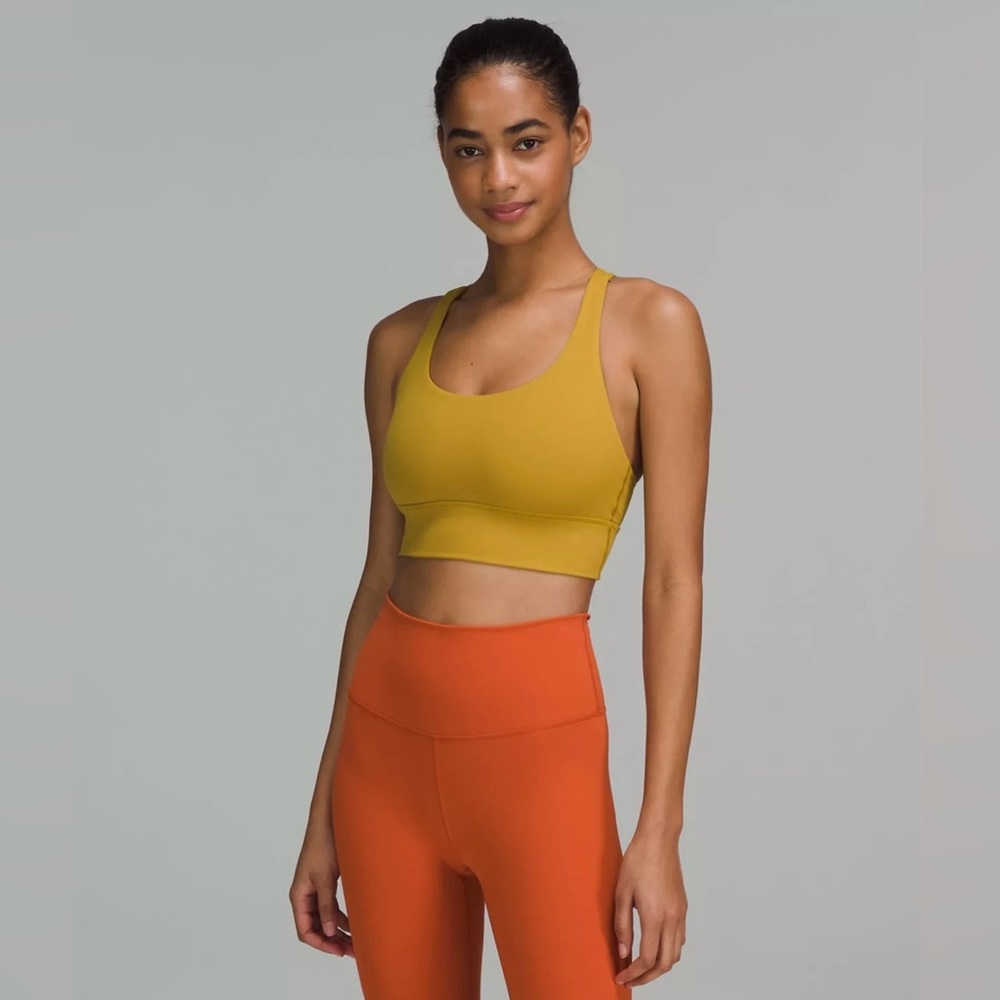 Lululemon Longline Energy Bra Auric Gold, size 2, like new!